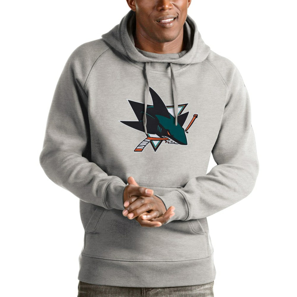 San Jose Sharks Antigua Logo Victory Pullover Hoodie Discount