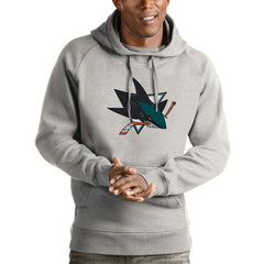 San Jose Sharks Antigua Logo Victory Pullover Hoodie Discount