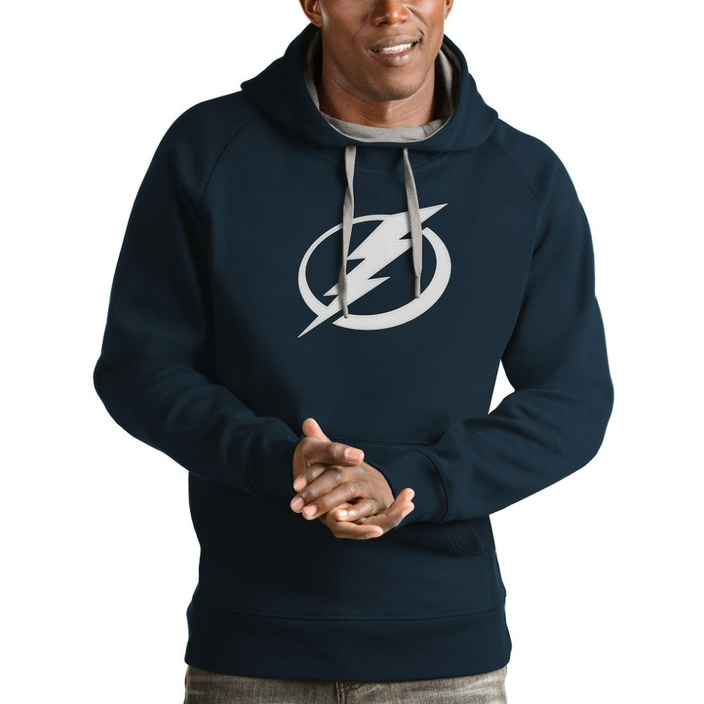 Tampa Bay Lightning Antigua Logo Victory Pullover Hoodie For Sale
