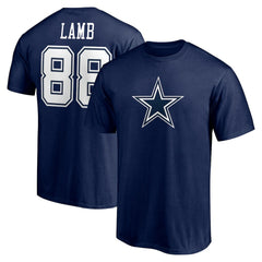 Dallas Cowboys CeeDee Lamb Team Player Icon Name & Number T-Shirt