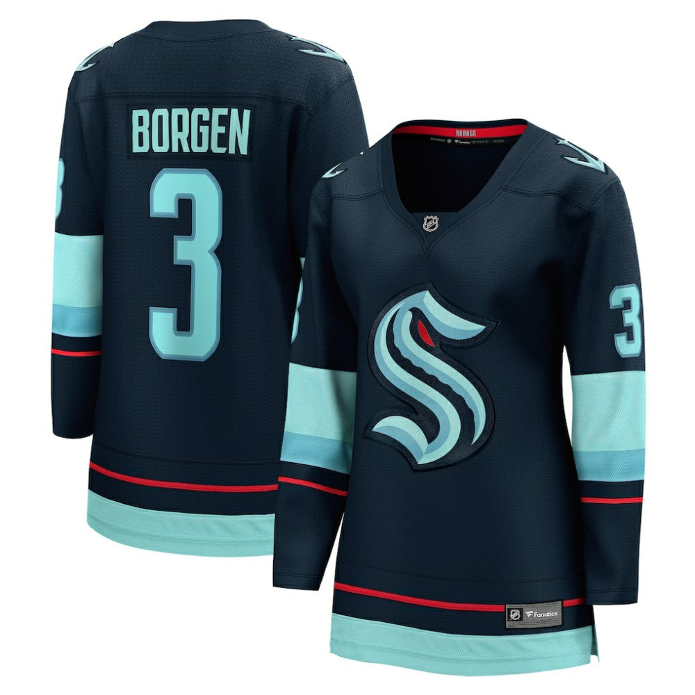 Will Borgen Seattle Kraken Fanatics Women's Home Breakaway Player Jersey Sale
