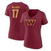 Washington Commanders Fanatics Terry McLaurin Women's Player Icon Name & Number V-Neck T-Shirt