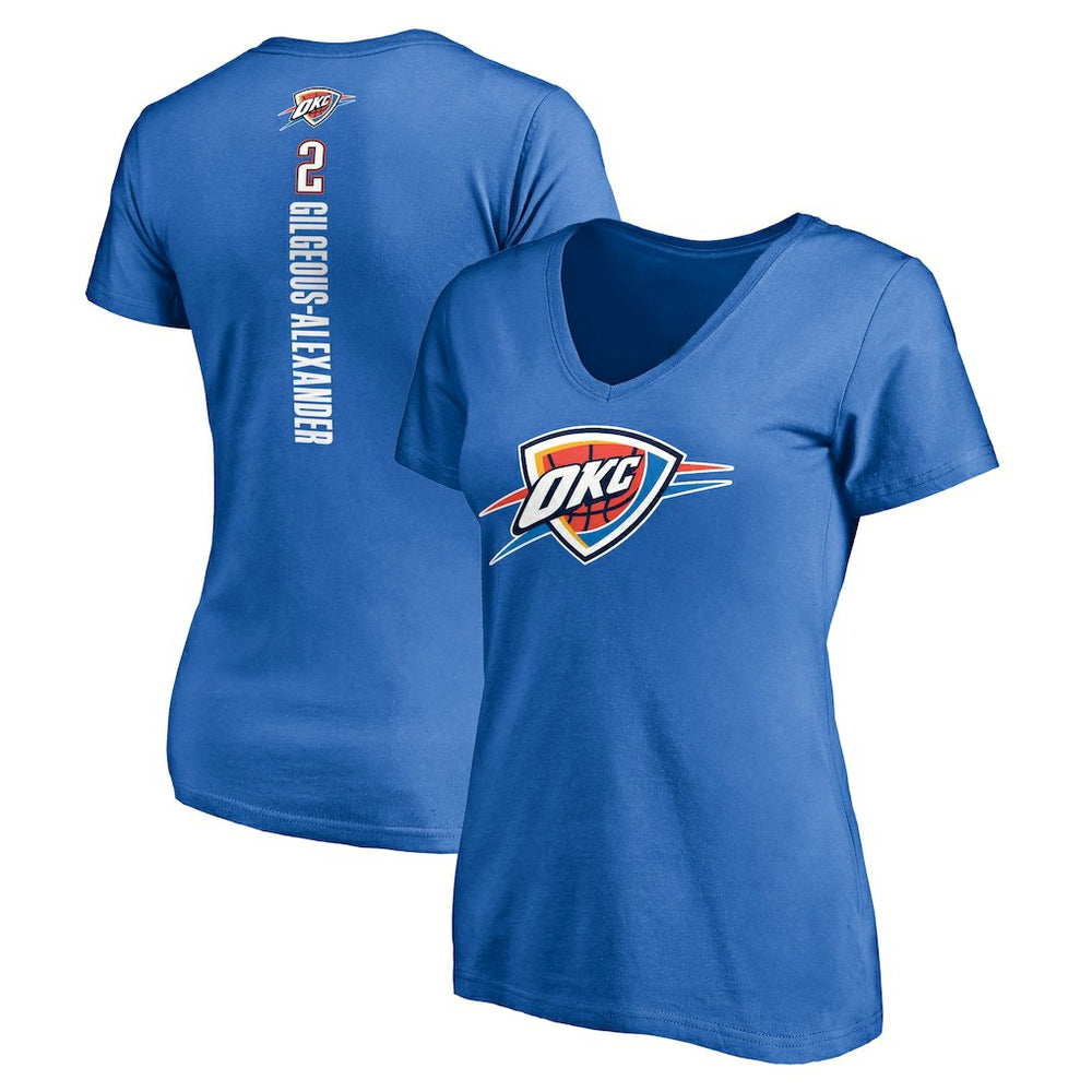 Shai Gilgeous-Alexander Oklahoma City Thunder Women's Playmaker Name & Number V-Neck T-Shirt Discount