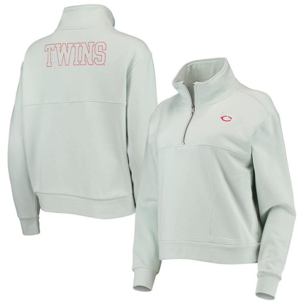 Minnesota Twins The Wild Collective Women's Two-Hit Quarter-Zip Pullover Top | MLB On Sale