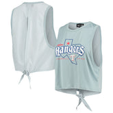 Texas Rangers The Wild Collective Women's Open Back Twist-Tie Tank Top | MLB Outlet