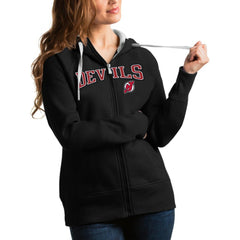 New Jersey Devils Antigua Women's Wordmark Victory Full-Zip Hoodie Discount