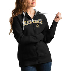 Vegas Golden Knights Antigua Women's Wordmark Victory Full-Zip Hoodie Outlet