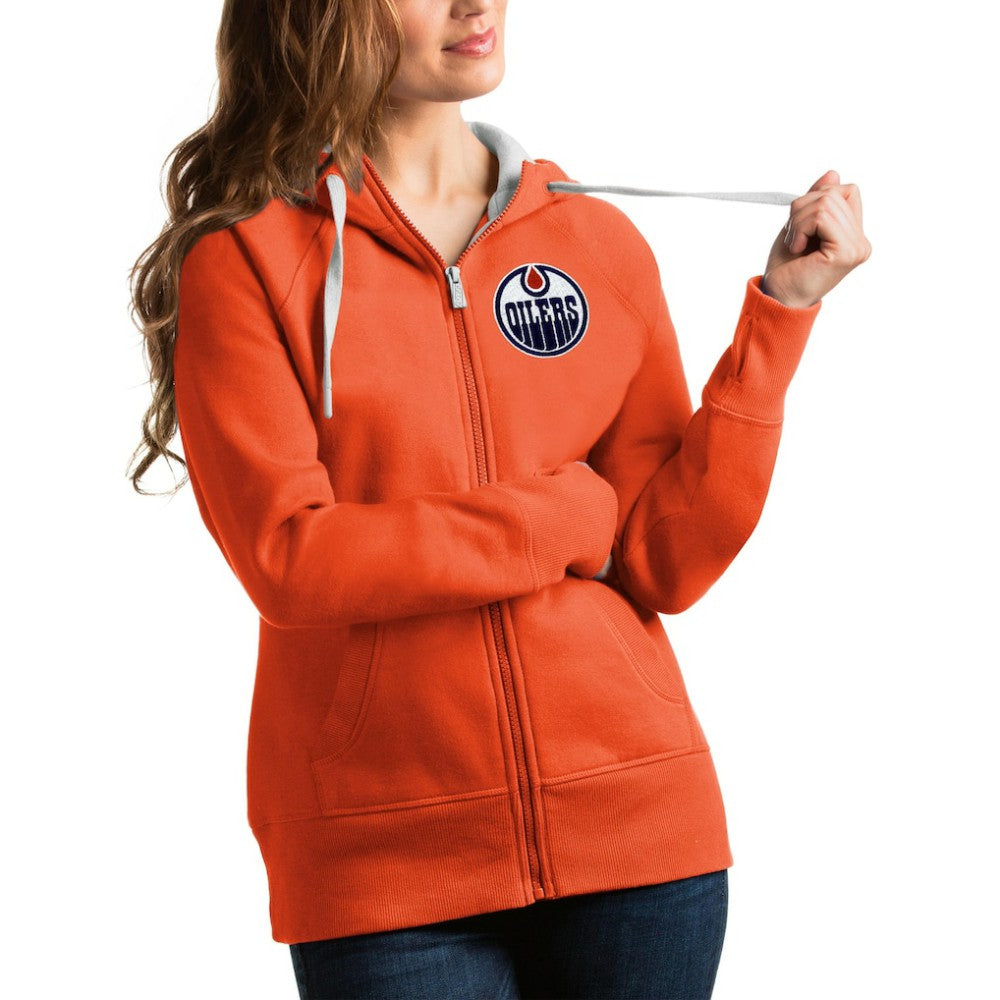 Edmonton Oilers Antigua Women's Victory Full-Zip Hoodie Online
