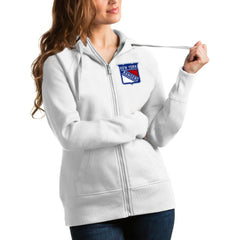 New York Rangers Antigua Women's Victory Full-Zip Hoodie Outlet