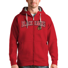 Chicago Blackhawks Antigua Wordmark Victory Full-Zip Hoodie Discount