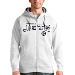 Winnipeg Jets Antigua Wordmark Victory Full-Zip Hoodie Discount