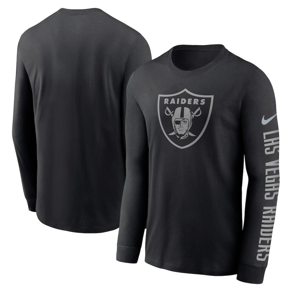 Las Vegas Raiders Nike RFLCTV Name and Logo T-Shirt
