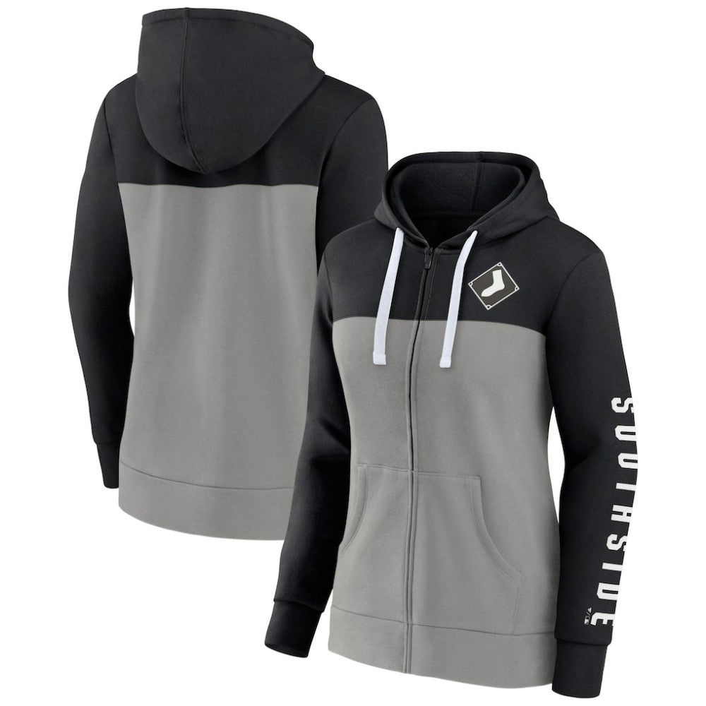 Chicago White Sox Fanatics Women's Take The Field Colorblocked Hoodie Full-Zip Jacket | MLB Near me