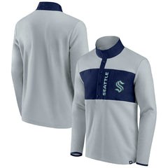 Seattle Kraken Fanatics Hockey Polar Fleece Quarter-Snap Jacket For Sale
