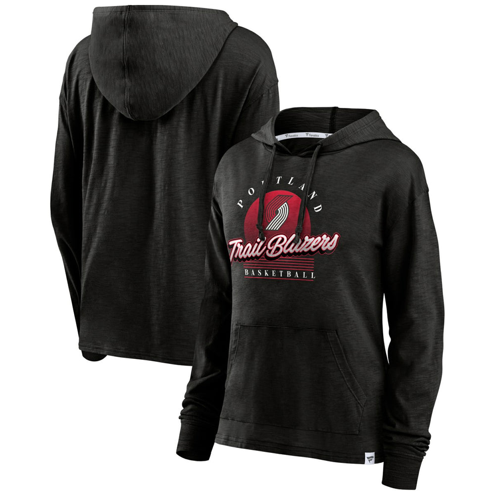 Portland Trail Blazers Women's Full Steam Slub Hoodie T-Shirt On Sale