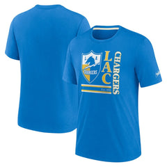 Los Angeles Chargers Nike Wordmark Logo Tri-Blend T-Shirt