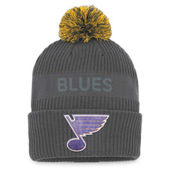 St. Louis Blues Fanatics Authentic Pro Home Ice Cuffed Knit Hat with Pom On Sale