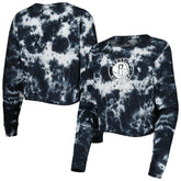 Brooklyn Nets Women's Tie Dye Cropped Long Sleeve T-Shirt Online