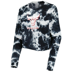 Chicago Bulls Women's Tie Dye Cropped Long Sleeve T-Shirt sale Discount