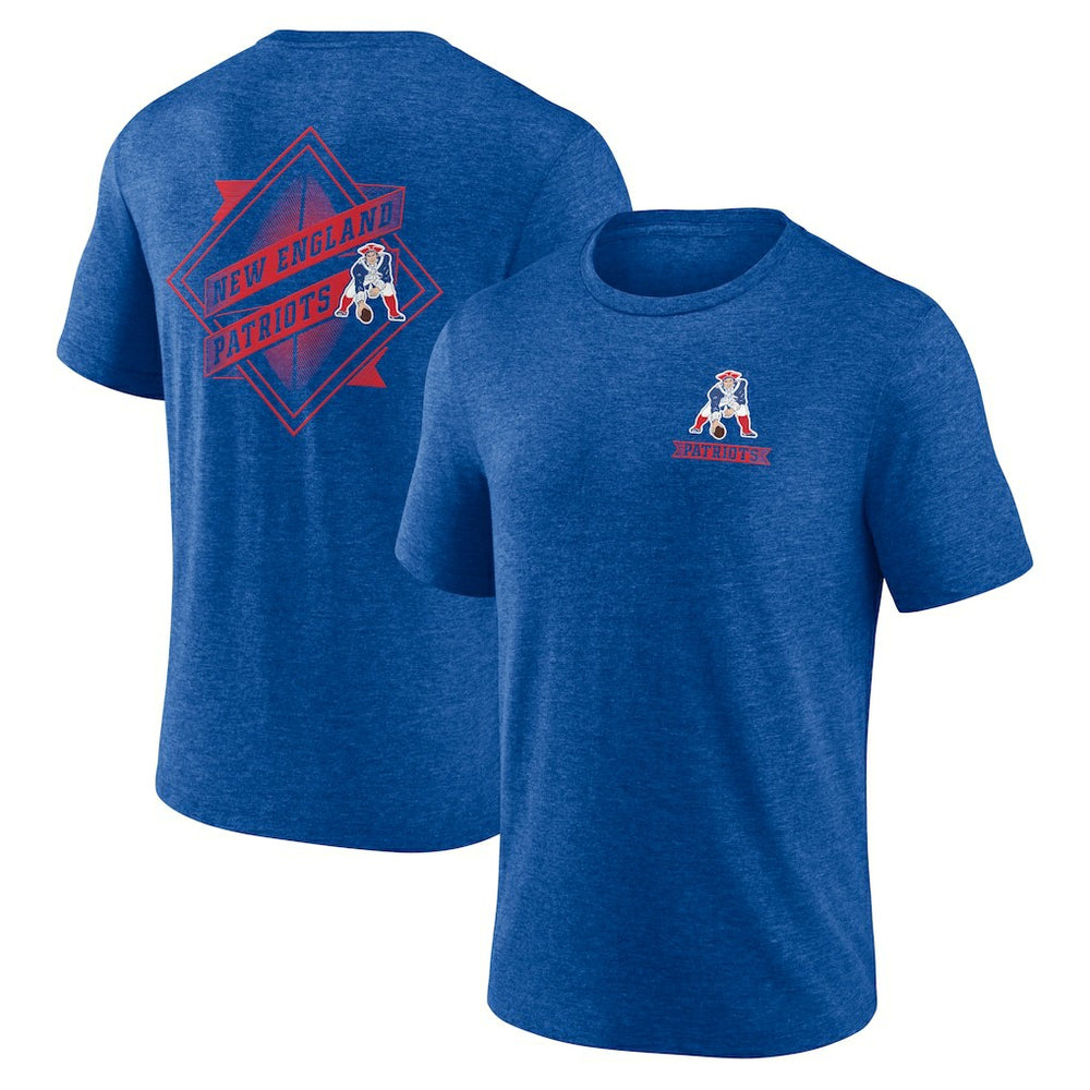 New England Patriots Diamond Scroll Tri-Blend T-Shirt