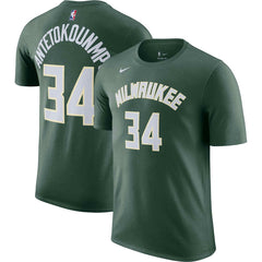 Giannis Antetokounmpo Milwaukee Bucks Icon 2022/23 Name & Number T-Shirt On Sale