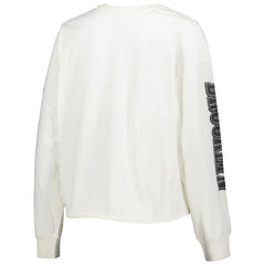 Brooklyn Nets '47 Women's Parkway Brush Back Long Sleeve Cropped T-Shirt Discount