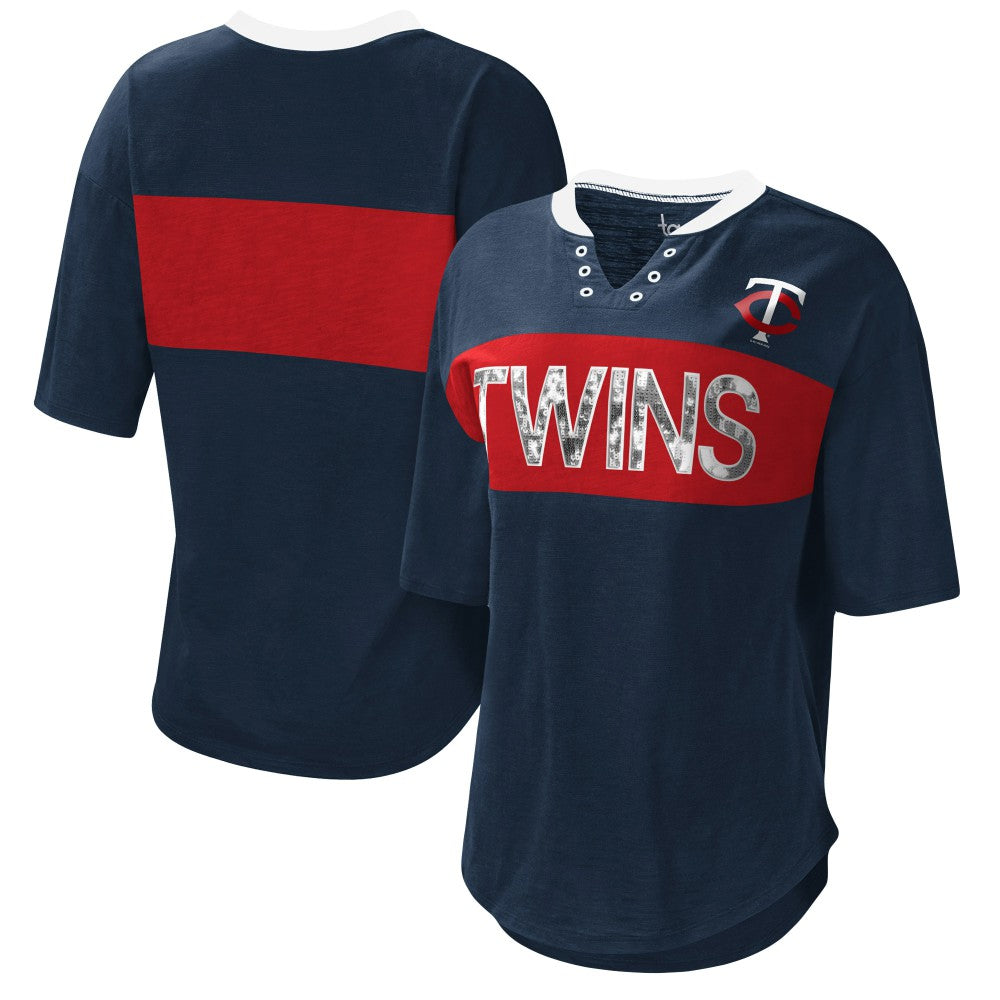 Minnesota Twins Touch Women's Lead Off Notch Neck T-Shirt | MLB US