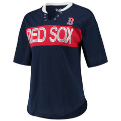 Boston Red Sox Touch Women's Lead Off Notch Neck T-Shirt | MLB On Sale