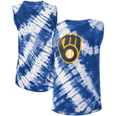 Milwaukee Brewers Touch Women's Money Ball Tie-Dye Tank Top | MLB For sale