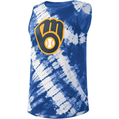 Milwaukee Brewers Touch Women's Money Ball Tie-Dye Tank Top | MLB For sale