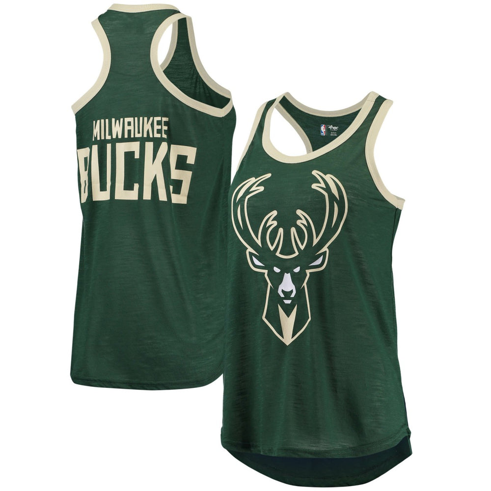 Milwaukee Bucks G-III Sports by Carl Banks Women's Showdown Scoop-Neck Racerback Tank Top Discount