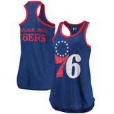 Philadelphia 76ers G-III Sports by Carl Banks Women's Showdown Scoop-Neck Racerback Tank Top New
