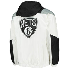 Brooklyn Nets Starter Striker Crinkle Half-Zip Hoodie Jacket Outlet