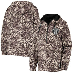Brooklyn Nets DKNY Sport Women's Gabriella Windbreaker Half-Zip Hoodie Discount