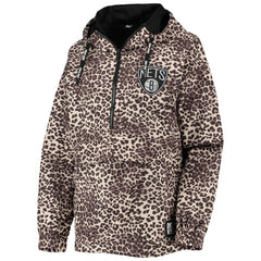 Brooklyn Nets DKNY Sport Women's Gabriella Windbreaker Half-Zip Hoodie Discount
