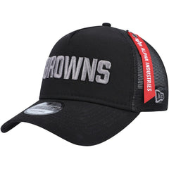 Cleveland Browns New Era x Alpha Industries A-Frame 9FORTY Trucker Snapback Hat