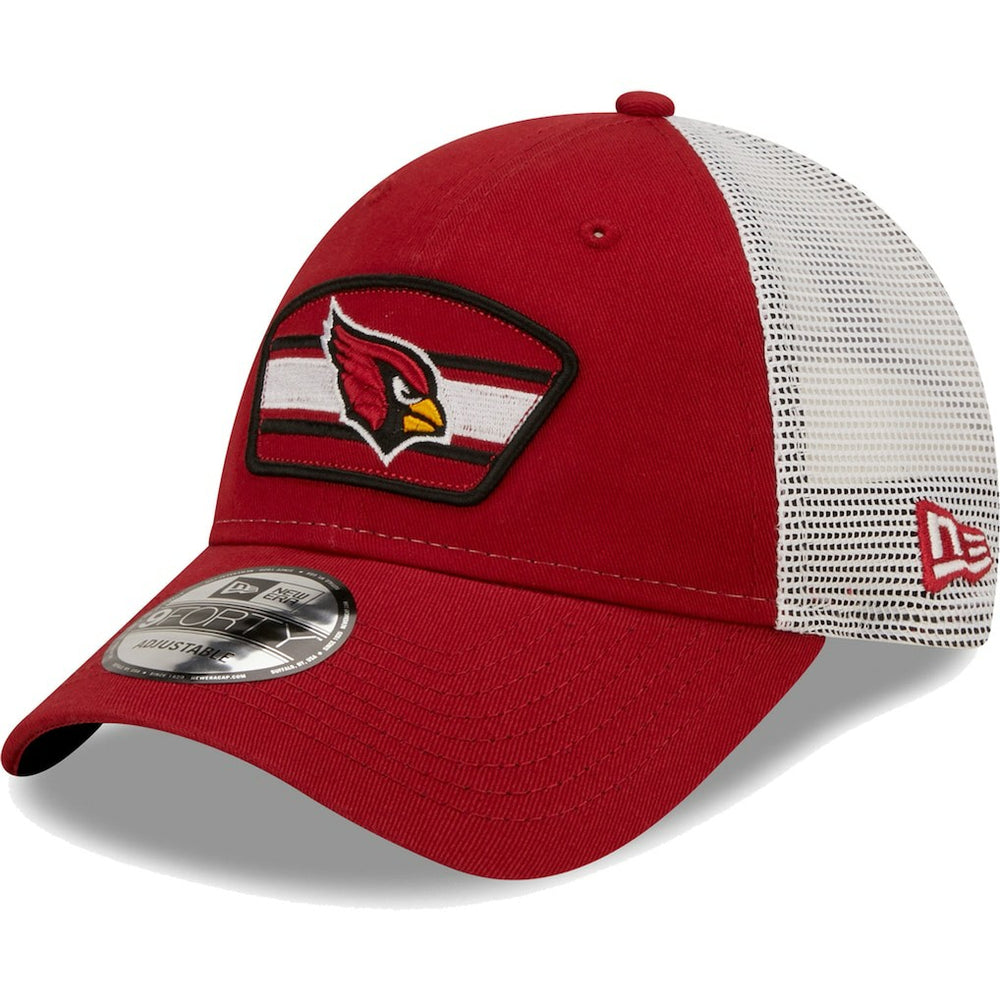 Arizona Cardinals New Era Logo Patch Trucker 9FORTY Snapback Hat