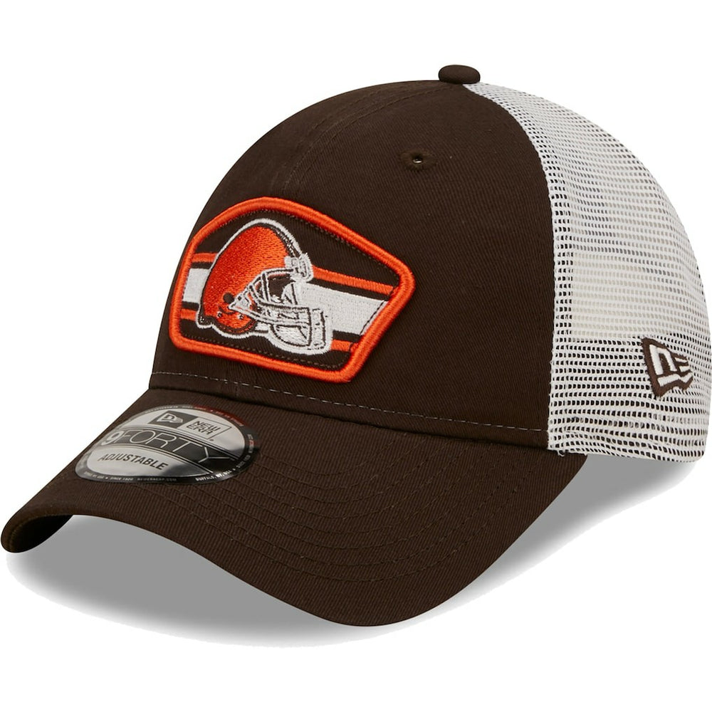 Cleveland Browns New Era Logo Patch Trucker 9FORTY Snapback Hat