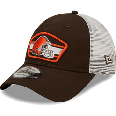 Cleveland Browns New Era Logo Patch Trucker 9FORTY Snapback Hat