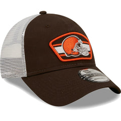 Cleveland Browns New Era Logo Patch Trucker 9FORTY Snapback Hat