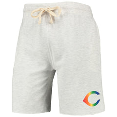 Cincinnati Reds Concepts Sport Mainstream Logo Terry Tri-Blend Shorts | MLB Outlet