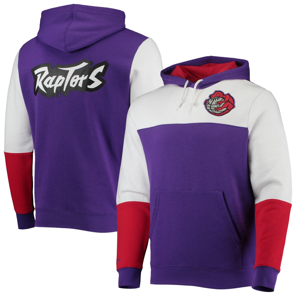 Toronto Raptors Hardwood Classics Fusion 2.0 Colorblock Pullover Hoodie Outlet