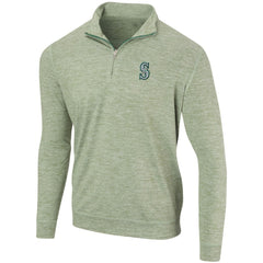 Seattle Mariners Peached Marled Yarn Quarter-Zip Pullover Jacket | MLB For sale