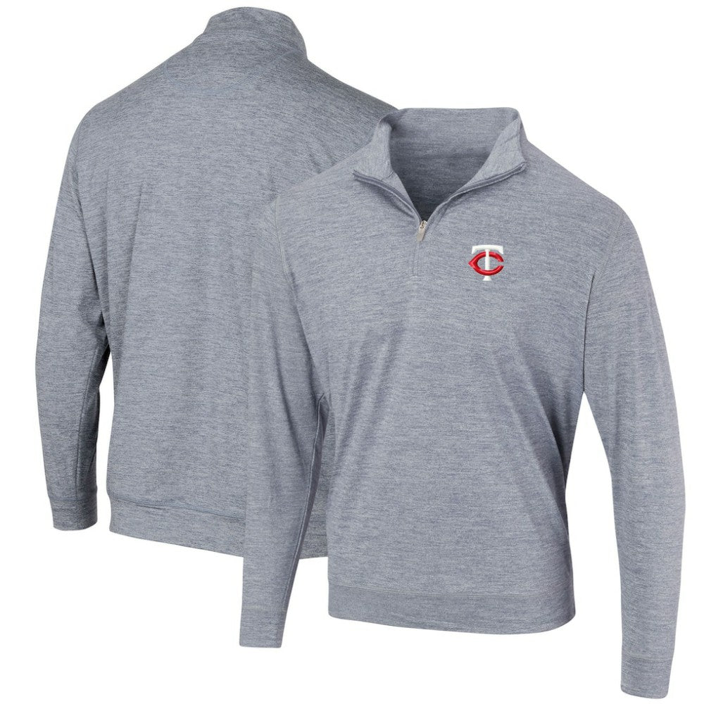 Minnesota Twins Peached Marled Yarn Quarter-Zip Pullover Jacket | MLB For sale