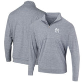 New York Yankees Peached Marled Yarn Quarter-Zip Pullover Jacket | MLB US