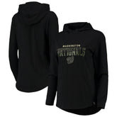 Washington Nationals Levelwear Women's Vivid Scuba Neck Pullover Hoodie | MLB On Sale