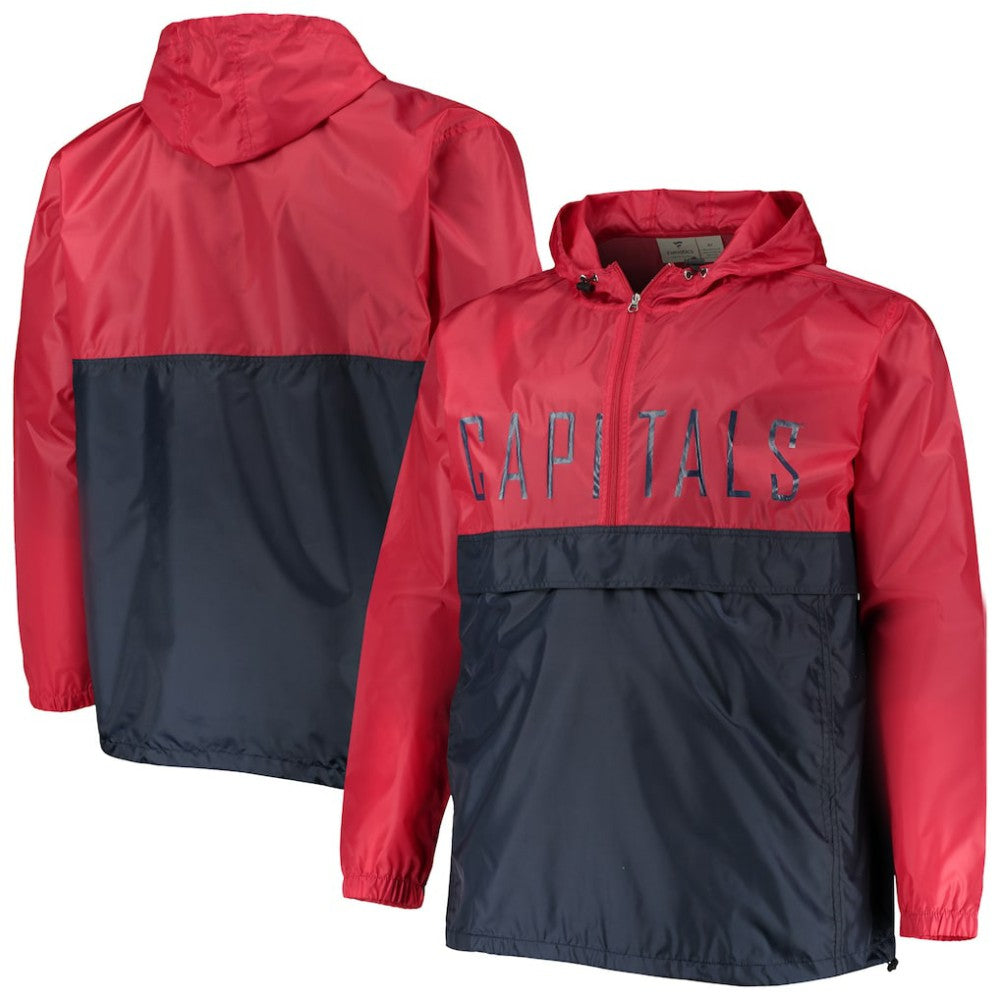 Washington Capitals Big & Tall Anorak Half-Zip Pullover Hoodie Sale
