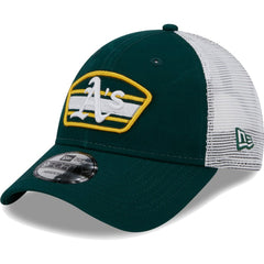 Athletics New Era Logo Patch 9FORTY Trucker Snapback Hat | MLB On Sale