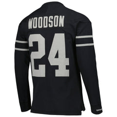 Las Vegas Raiders Mitchell & Ness Charles Woodson Oakland Raiders Retired Player Name & Number Long Sleeve Top