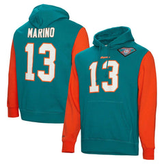 Miami Dolphins Mitchell & Ness Dan Marino Retired Player Name & Number Pullover Hoodie